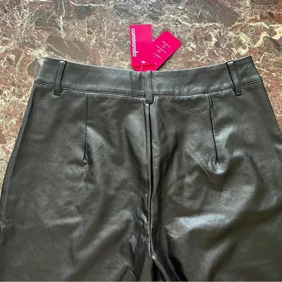 COMMANDO Faux Leather 7/8 Trouser Pants in Black